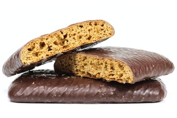 Pulsnitzer Pfefferkuchen isoliert auf weißem Hintergrund