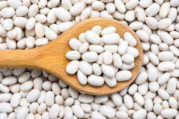 Wooden Spoon With White Beans