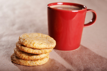 stack of homemade cookies