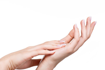 Beautiful woman's hands with beautiful  nails