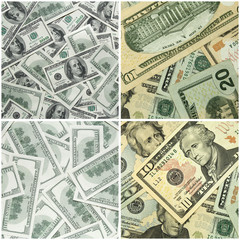 collection of dollars background