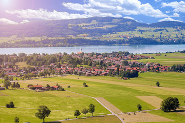 Fototapeta premium Typical View of Traditional German Village