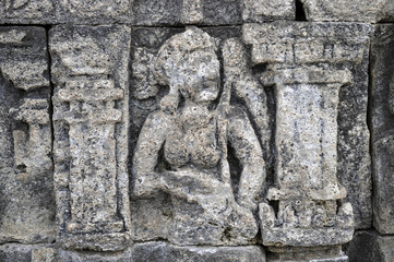 Bas-Relief  in Borobudur Temple. Jogjakarta