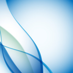 Fototapeta premium Blue wave abstract background design