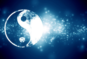 yin yang sign - obrazy, fototapety, plakaty