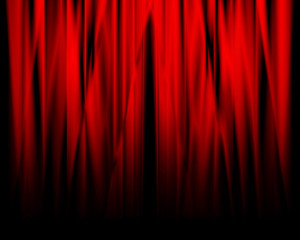 red drapes