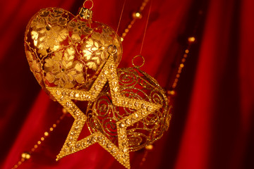 Golden christmas decoration