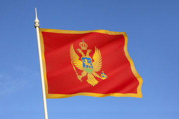 Fototapeta na wymiar Flag of Montenegro