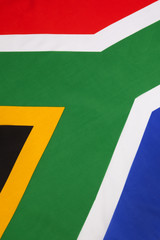 Detail on the flag of South Africa