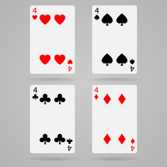 Vector four cards