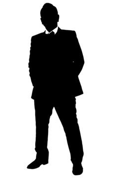 recommend clip art: Business man in suit silhouette.