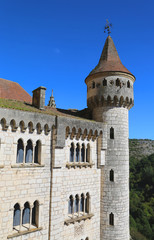 Fototapeta na wymiar Episcopal palace in Rocamadour, France