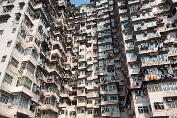 Old residential building in Hong Kong