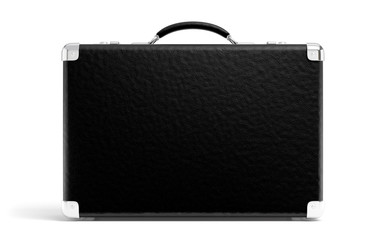 Black suitcase isolated on white