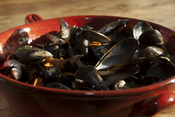 peppered mussels