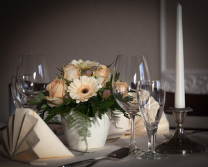 Gedeckter Tisch im Restaurant