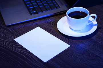 Obraz na płótnie Canvas Kawy w miejscu pracy biznesu