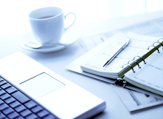 computer and notebook