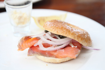 salmon bagel