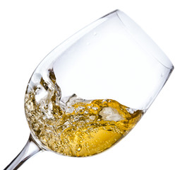 White wine, saved clipping path