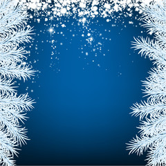 Fototapeta na wymiar Christmas blue abstract background.