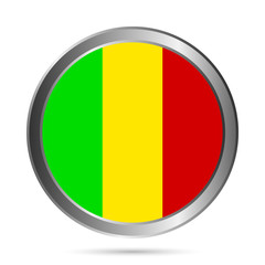 Fototapeta premium Mali flag button.