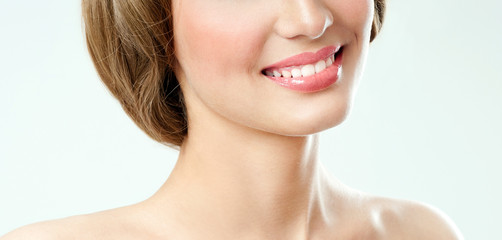 Obraz premium Beautiful Girl face. Perfect skin