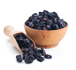 dried barberry isolated on white