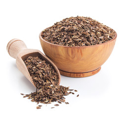dill seeds isolated on white
