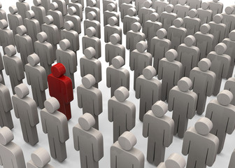 Fototapeta premium CROWD OF USERS - 3D