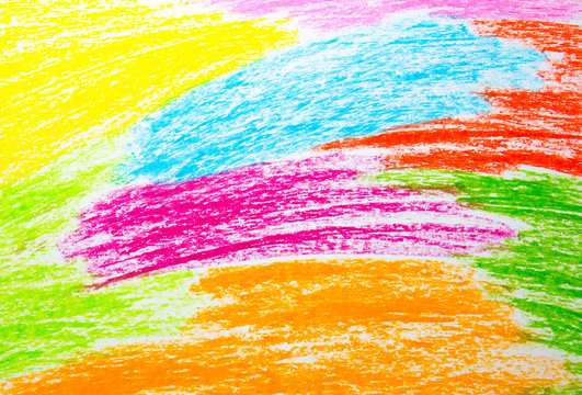 Wax Crayon Hand Drawing Background