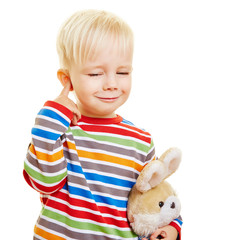 Kleines Kind mit Mittelohrentzündung