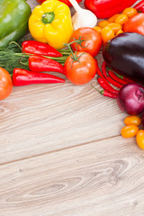 frame of  fresh ripe of vegetables