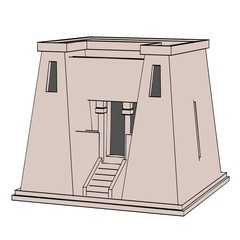 cartoon image of egyptian house