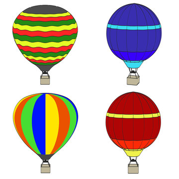 cartoon image of hot air balloon