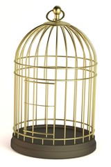 realistic 3d render of bird cage