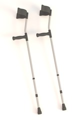 realistic 3d render of crutches