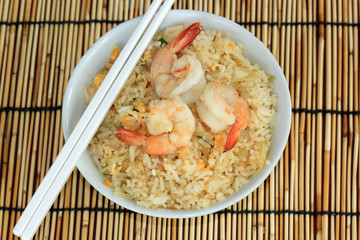 stir fried rice with shrimp