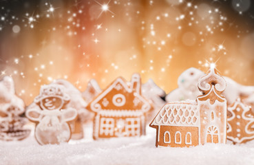 Christmas gingerbread village