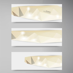 Fototapeta premium Vector abstract background. Polygonal pattern and banner