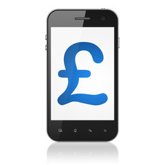 Currency concept: Pound on smartphone