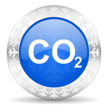 carbon dioxide christmas icon