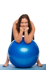 Fitness with a large ball