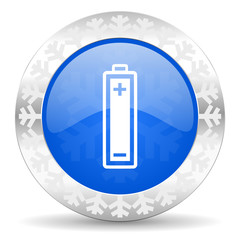 Fototapeta premium battery christmas icon