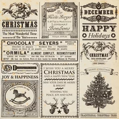 Fotobehang Retro Christmas Newspaper