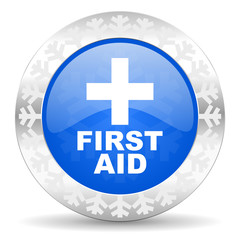 Obraz premium first aid christmas icon