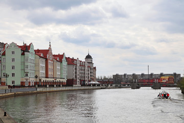 Naklejka premium Fishing village, Kaliningrad, Russia