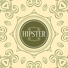 Hipster card template decorative frame