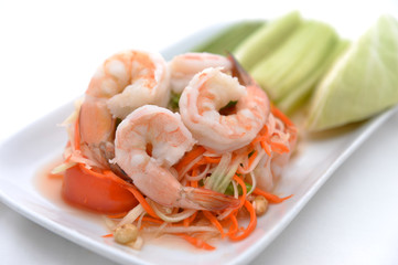 papaya salad (traditional and modern thai food)
