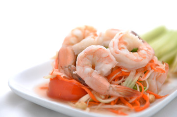 papaya salad (traditional and modern thai food)